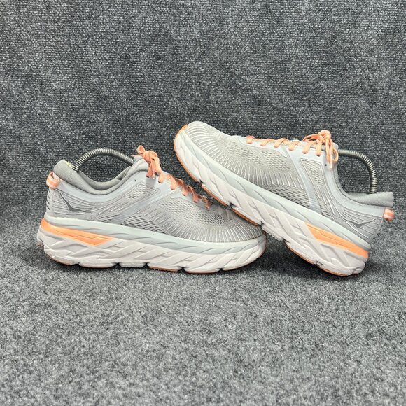 Hoka Bondi 7 Running Shoes Women's Size 8.5 Grey Athletic Training Run Sneakes - Picture 8 of 13